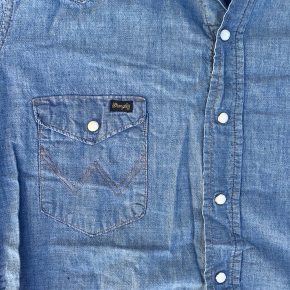 Vintage 1960 men’s wrangler pearl snap denim shirt - Picture 10 of 12